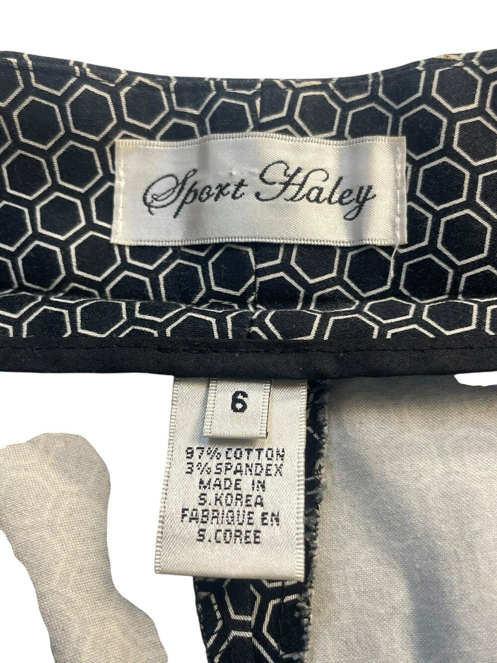 Sport Haley Women’s Size 6 Black-And-White Shorts - Picture 4 of 6
